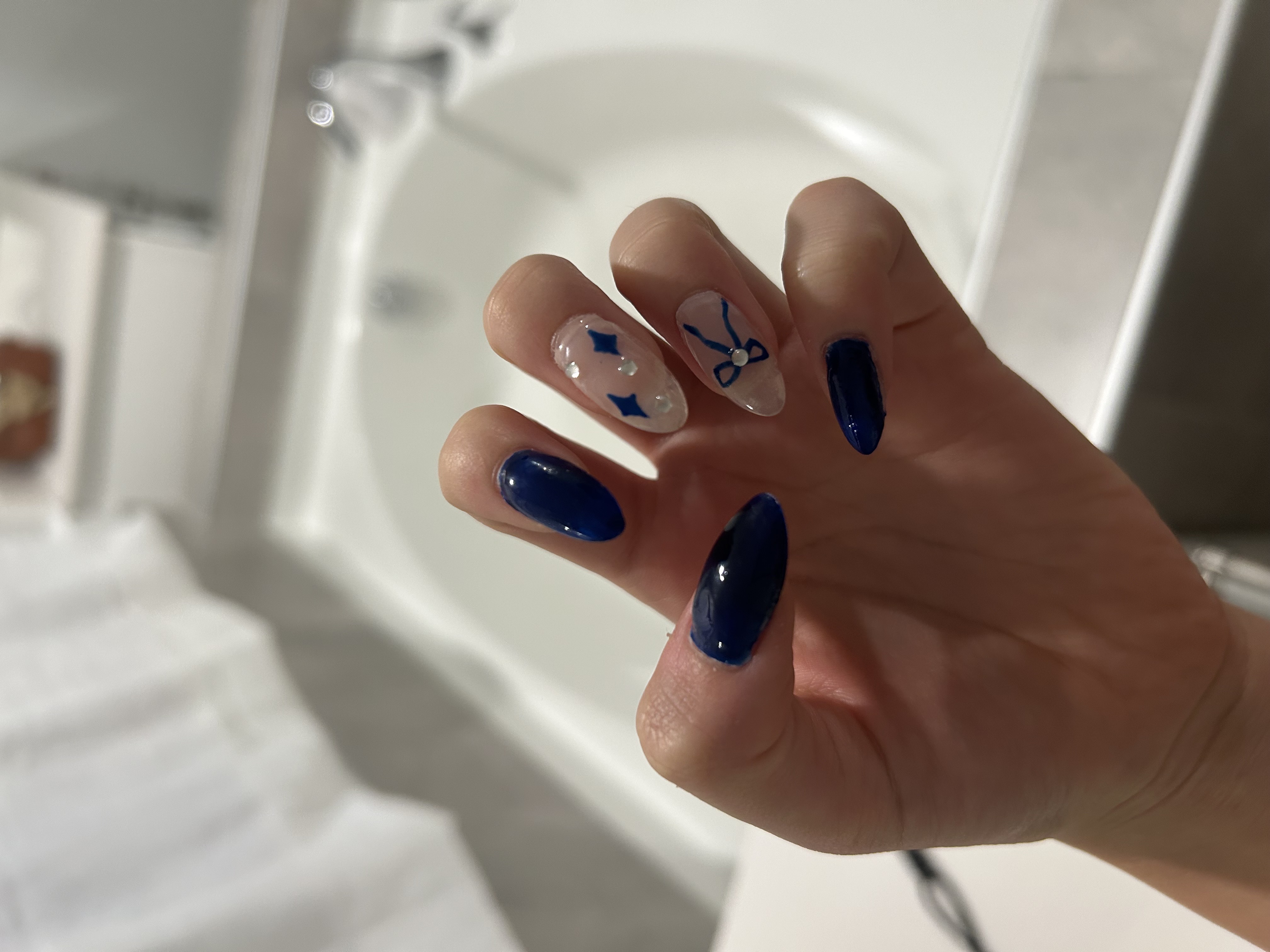 picture of my blue nails